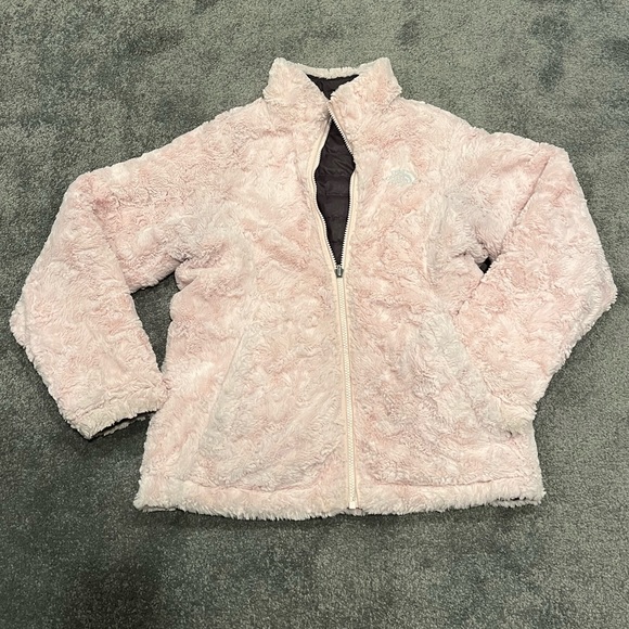 The north face brown cheetah and pink reversible jacket - Picture 2 of 6